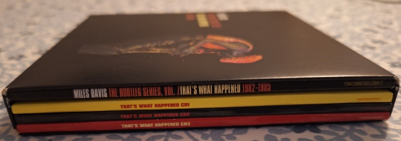 The three CDs and booklet fit snugly inside the slipcase.