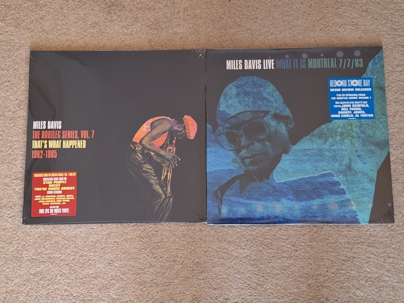 Front covers of the two LP album releases.