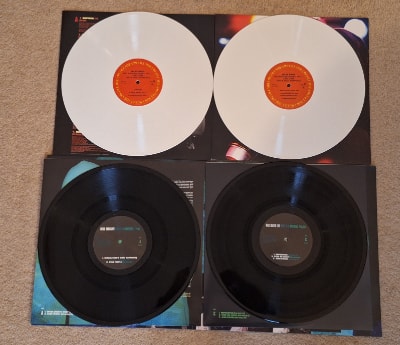 The LPs have different coloured vinyl.