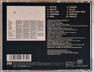 The back of the CD case also included a small image of the original liner notes.