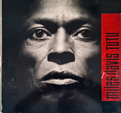 The standard cover of Miles Davis’ ‘Tutu’ on vinyl.