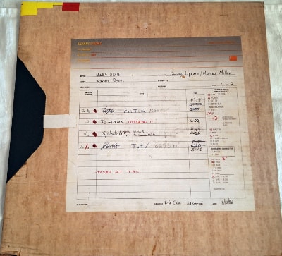 The High Fidelity insert of Miles Davis’ ‘Tutu’ on vinyl.