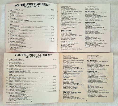 Booklets for the standard CD contain track and personnel information.