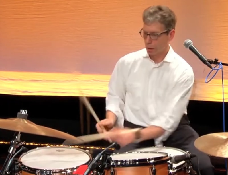 John Riley on the drums.