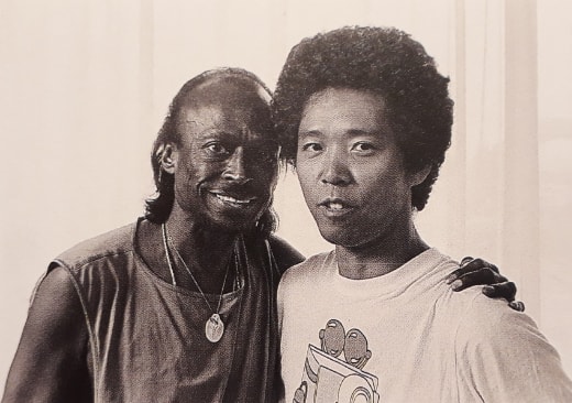 Miles and Shigeru Uchiyama in 1985 © Shigeru Uchiyama