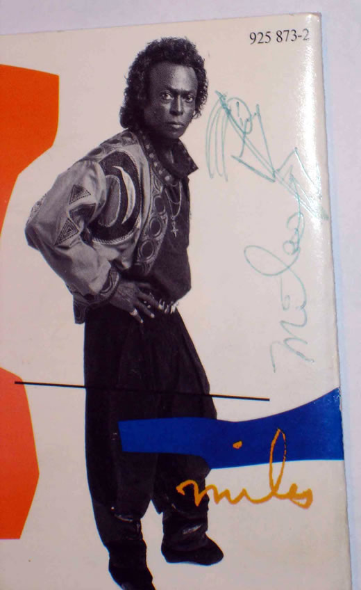 Miles Davis' autograph