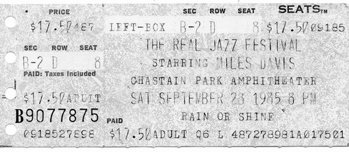 Miles gig ticket