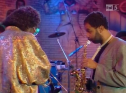 Miles and Kenny Garrett in Rome, April 1989